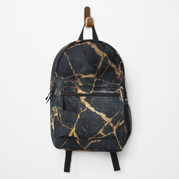 Item preview, Kintsugi Noir: Black and Gold Pattern designed and sold by 33wolvesdesigns.