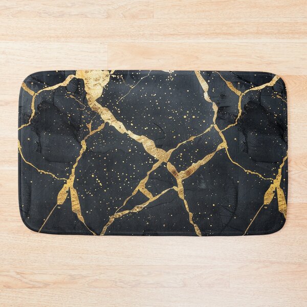 Item preview, Kintsugi Noir: Black and Gold Pattern designed and sold by 33wolvesdesigns.