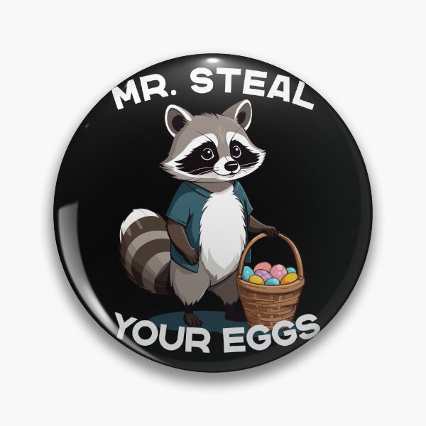 Item preview, Funny egg thief raccoon Easter bunny design designed and sold by LuminOrb.