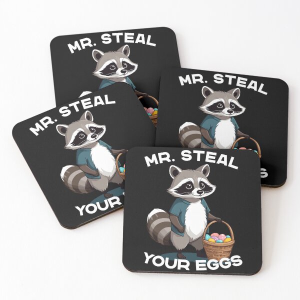 Item preview, Funny egg thief raccoon Easter bunny design designed and sold by LuminOrb.