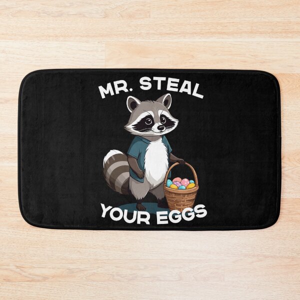 Item preview, Funny egg thief raccoon Easter bunny design designed and sold by LuminOrb.