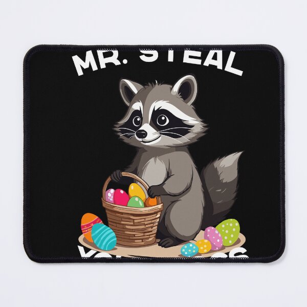 Item preview, Funny raccoon costume egg thief saying designed and sold by LuminOrb.