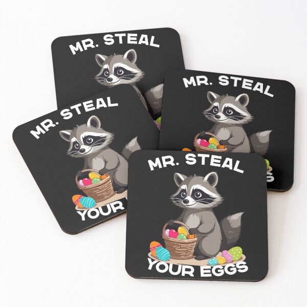 Item preview, Funny raccoon costume egg thief saying designed and sold by LuminOrb.