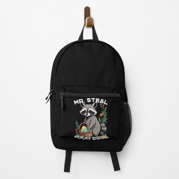 Item preview, Funny egg thief raccoon Easter bunny design designed and sold by LuminOrb.