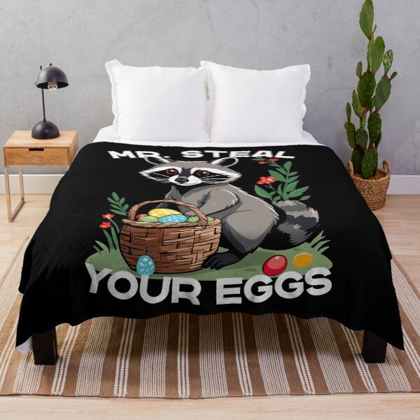 Item preview, Funny egg thief raccoon Easter bunny design designed and sold by LuminOrb.