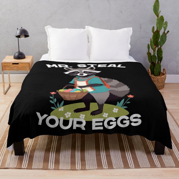 Item preview, Funny raccoon Easter egg thief design designed and sold by LuminOrb.