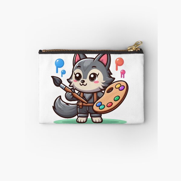 Item preview, Kawaii Lovable Werewolf With Artist Palette designed and sold by CanvasCutie.