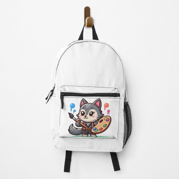 Item preview, Kawaii Lovable Werewolf With Artist Palette designed and sold by CanvasCutie.