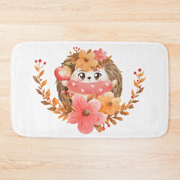Item preview, Spring Hedgehog with Apple In Flowers designed and sold by DotisDreams.