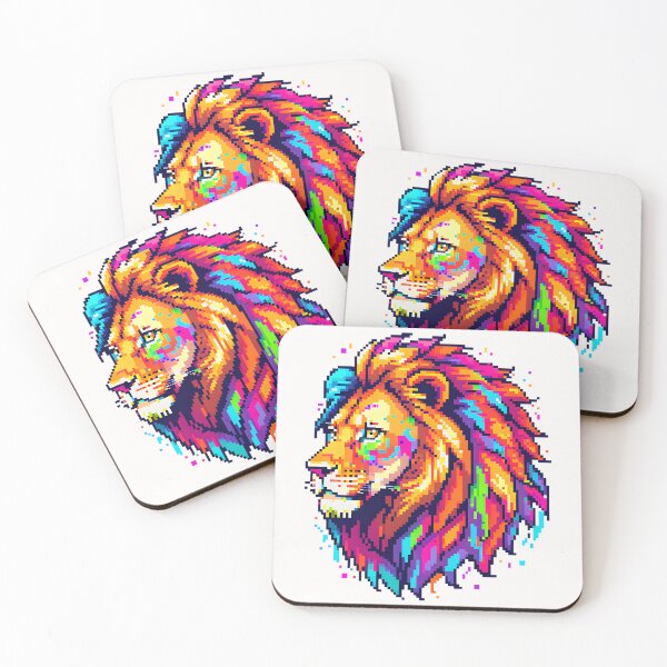Item preview, Pixel Lion Portrait designed and sold by Jackson-Will.