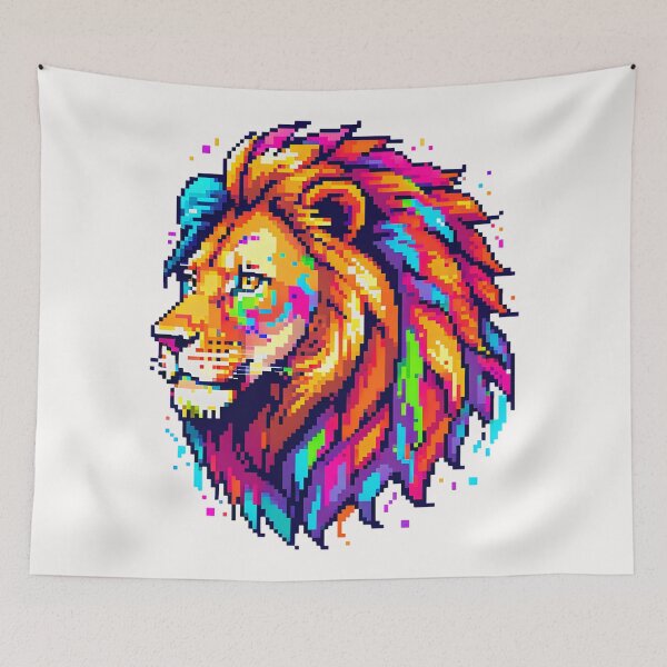 Item preview, Pixel Lion Portrait designed and sold by Jackson-Will.