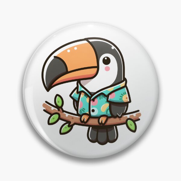 Item preview, Kawaii Toucan With Tropical Shirt designed and sold by CanvasCutie.