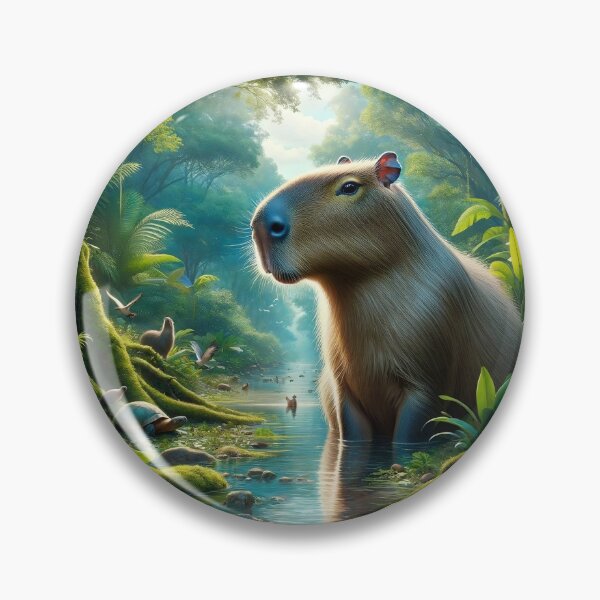 Item preview, Aquatic Harmony: The Serenity of the Capybara designed and sold by ArtemioVisions.