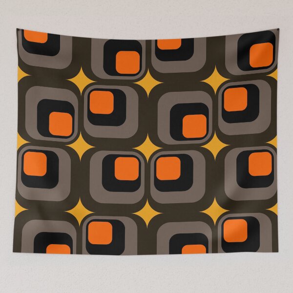 Item preview, retro 1970s abstract pattern designed and sold by pauloneill-art.