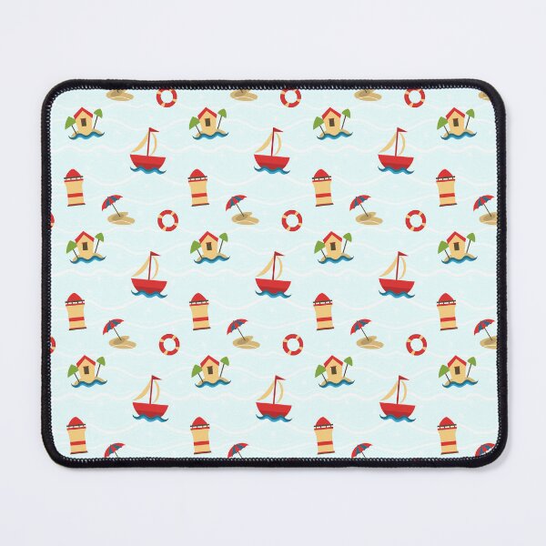 Item preview, Cute Bright Nautical Beach Seaside Colors Repeating Pattern designed and sold by EclipseThreads.