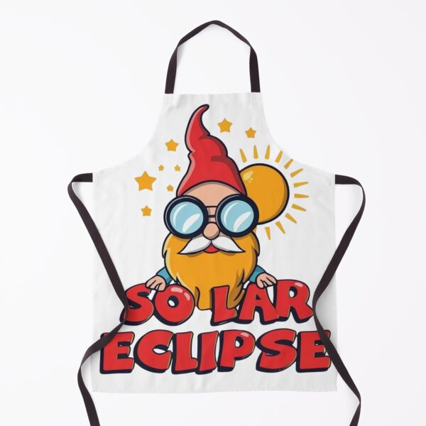 Item preview, cute cartoon Gnome wear dark glasses Look up and stare at the solar eclipse designed and sold by RATHERGOODMEDIA.