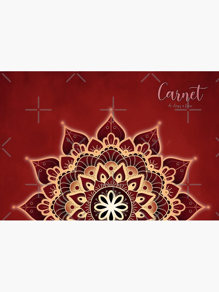 Aperçu 3 sur 3. Carnet avec l'œuvre Mandala du Chakra Racine (série) créée et vendue par AudreyJanvier.