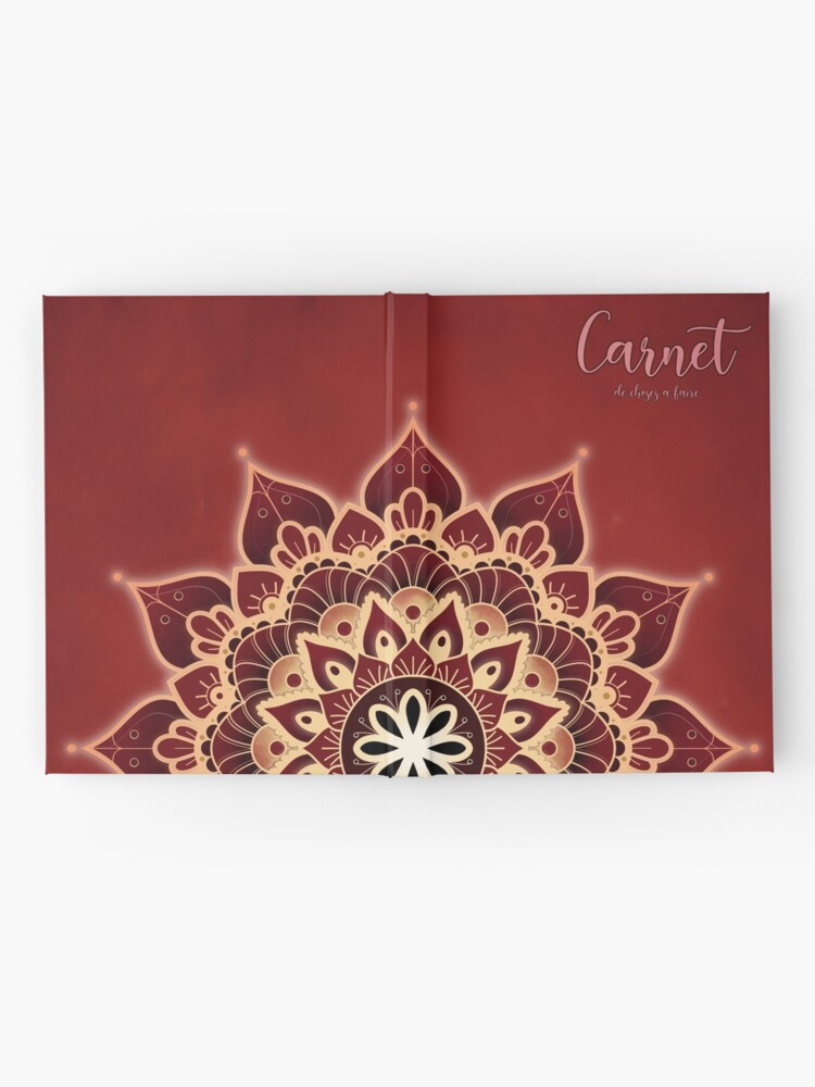 Aperçu 2 sur 3. Carnet avec l'œuvre Mandala du Chakra Racine (série) créée et vendue par AudreyJanvier.