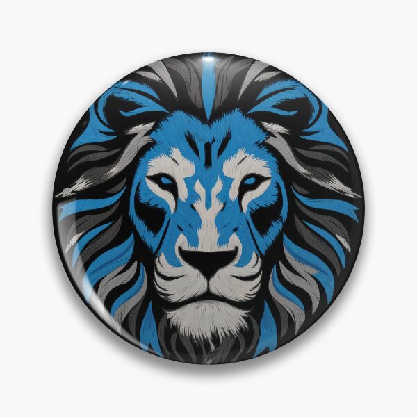 Item preview, A lion face in blue black designed and sold by 90's Misaki.