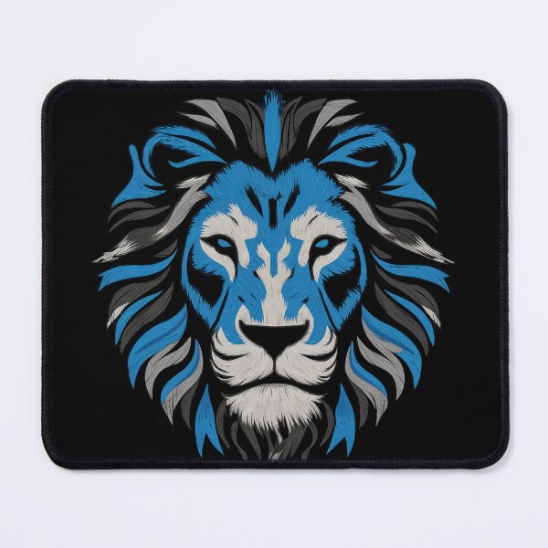 Item preview, A lion face in blue black designed and sold by 90's Misaki.