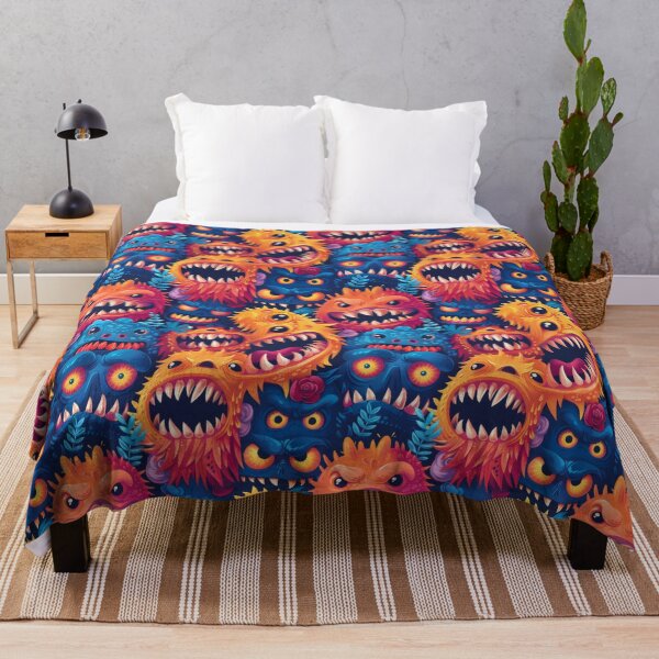 Item preview, Vibrant Monster Party with Floral Accents designed and sold by PICbyFemke.