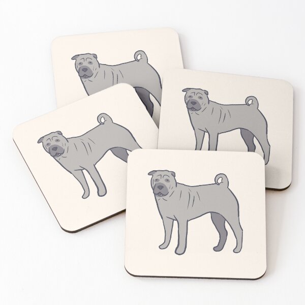 Item preview, Gray Shar pei dog  designed and sold by Mayarart.