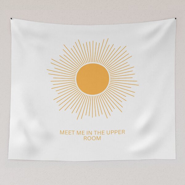 Item preview, an orange sun and the words: Meet me in the upper room designed and sold by channel-art.