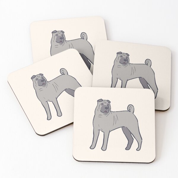 Item preview, Cute gray shar pei dog  designed and sold by Mayarart.