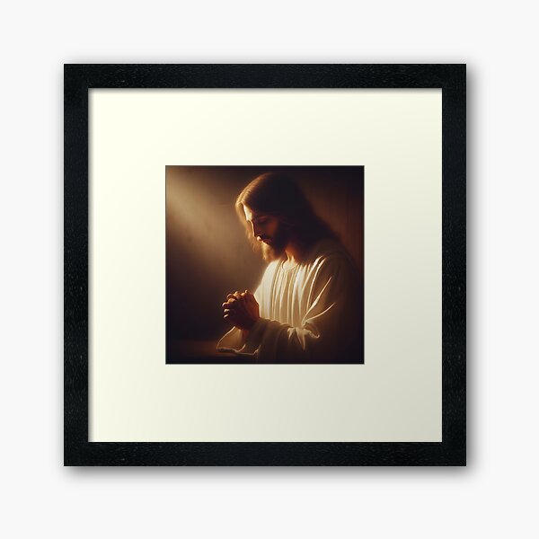 Vista previa del artículo con la obra «Jesús orando», diseñado y vendido por vrphotographysa.