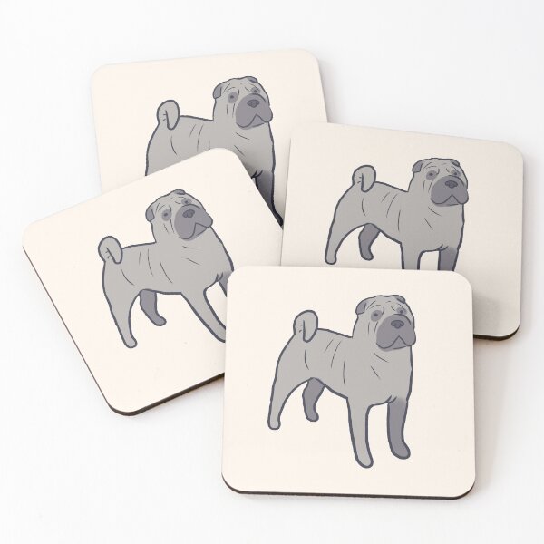 Item preview, Gray shar pei dog illustration  designed and sold by Mayarart.
