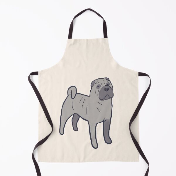 Item preview, Gray shar pei dog illustration designed and sold by Mayarart.