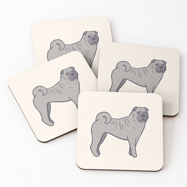 Item preview, Gray shar pei dog illustration  designed and sold by Mayarart.