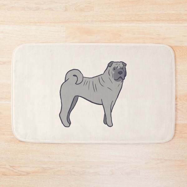 Item preview, Gray shar pei dog illustration  designed and sold by Mayarart.