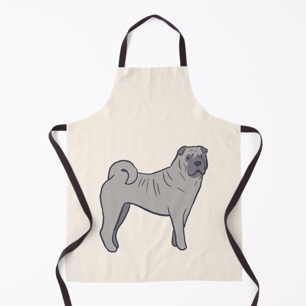 Item preview, Gray shar pei dog illustration designed and sold by Mayarart.
