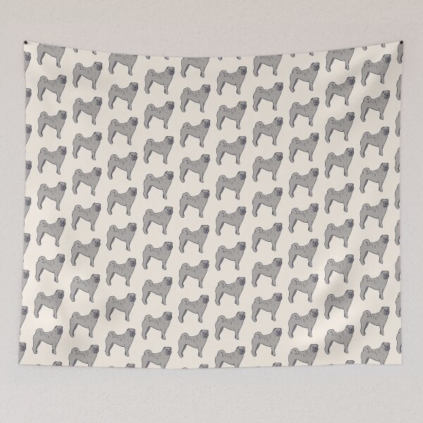 Item preview, Gray shar pei dog illustration  designed and sold by Mayarart.