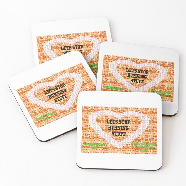 Item preview, Lets Stop Burning Stuff Heart designed and sold by 4ABetterPlanet.