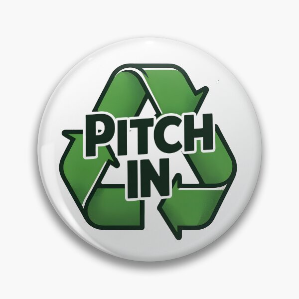 Item preview, Pitch In Anti Littering No Environment Trash Anti-Litter designed and sold by ThreadCloud.
