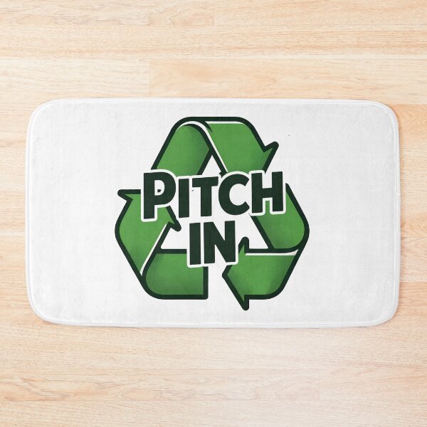 Item preview, Pitch In Anti Littering No Environment Trash Anti-Litter designed and sold by ThreadCloud.