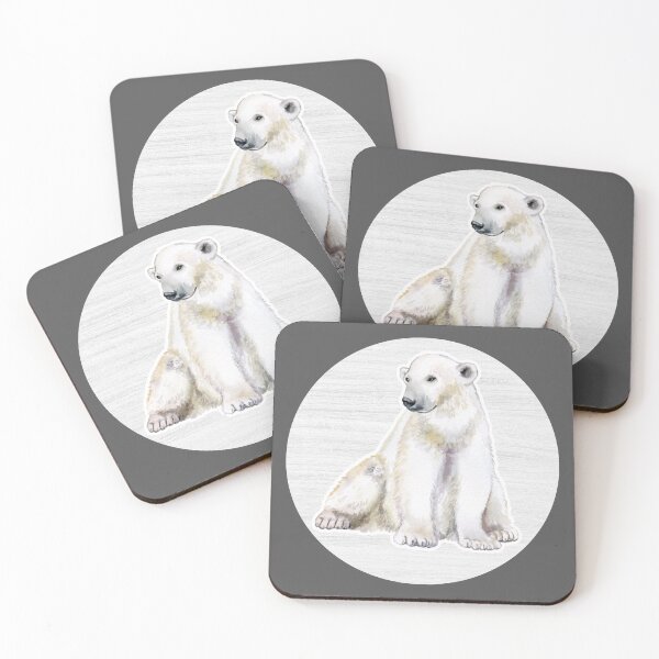 Item preview, Polar bear Watercolor Drawing designed and sold by LivingColorful.