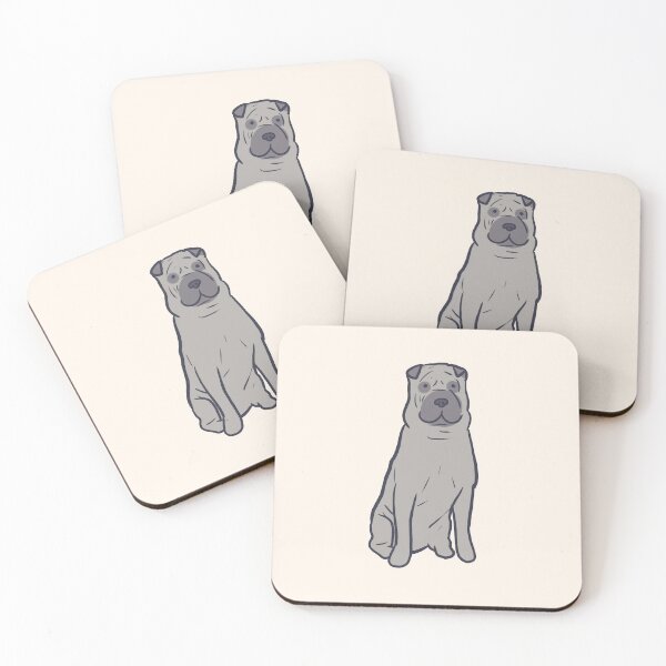 Item preview, Cute gray shar pei dog art  designed and sold by Mayarart.