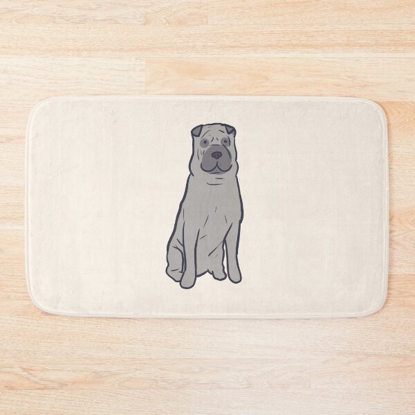 Item preview, Cute gray shar pei dog art  designed and sold by Mayarart.