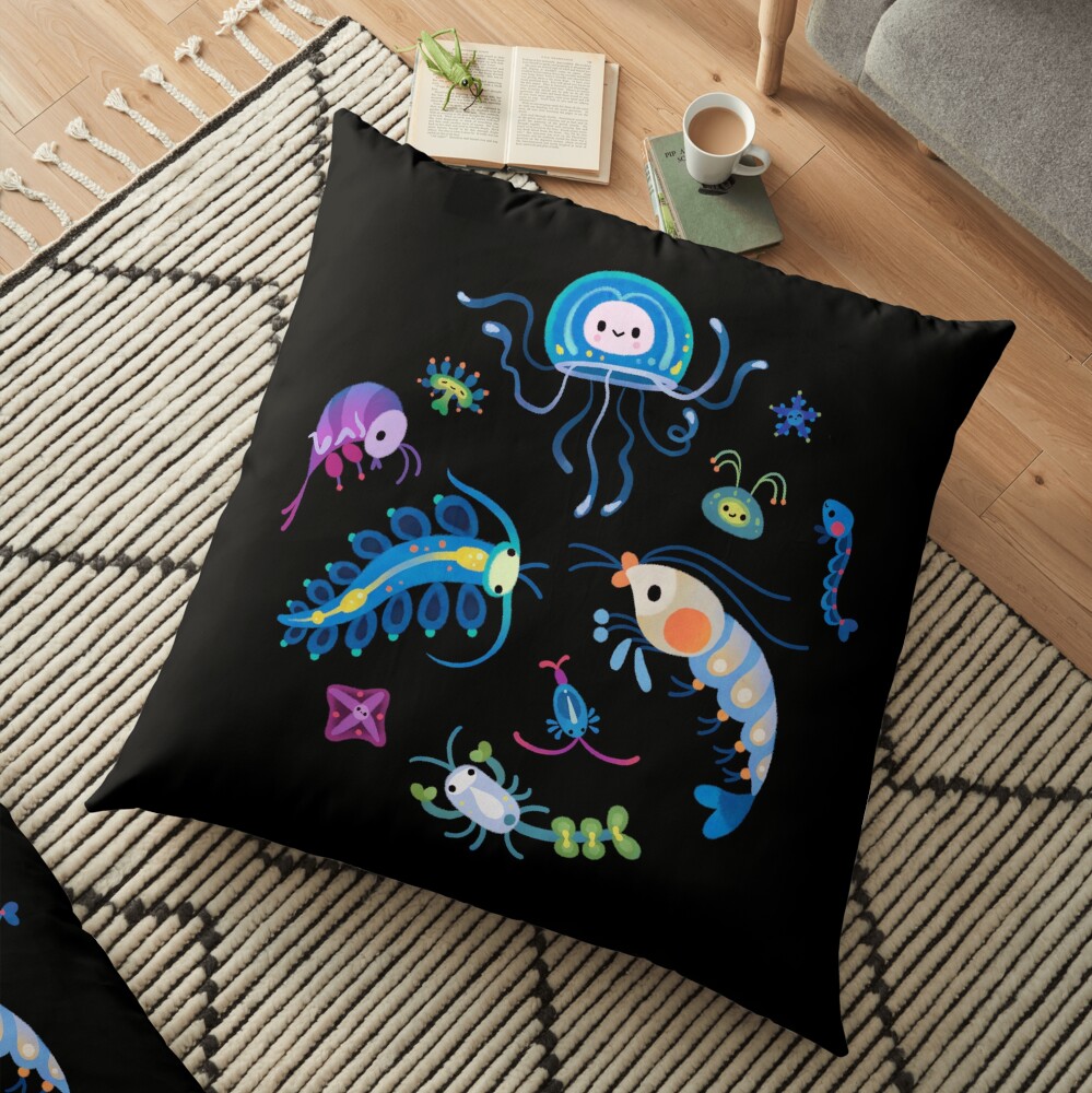 Zooplankton Floor Pillow