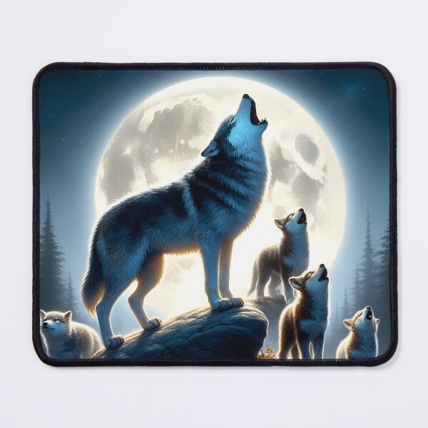 Item preview, Wolf and pups Howling At the Moon designed and sold by vrphotographysa.
