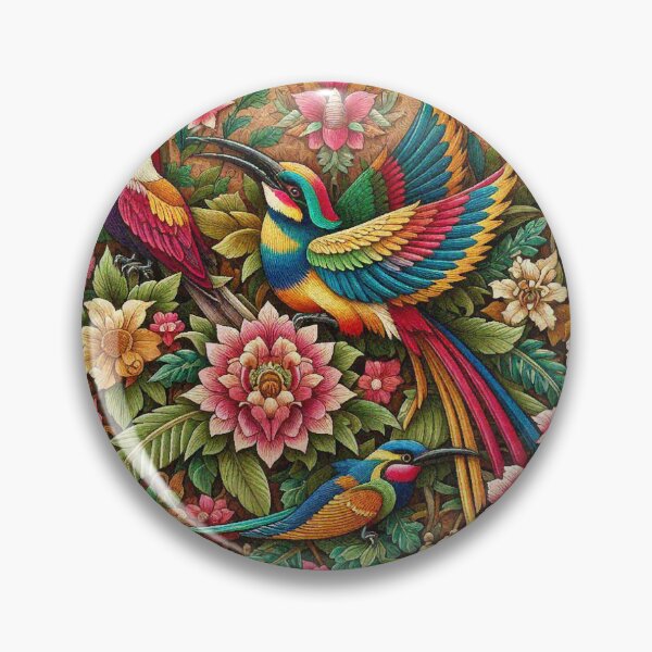 Item preview, Rainbow Bird in Flower Garden designed and sold by Illuministique.