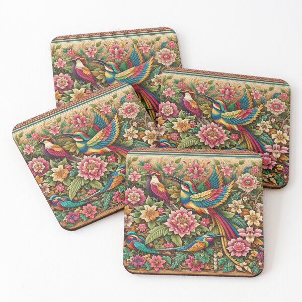 Item preview, Rainbow Bird in Flower Garden designed and sold by Illuministique.