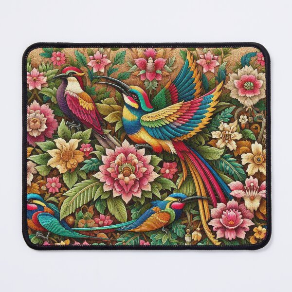 Item preview, Rainbow Bird in Flower Garden designed and sold by Illuministique.