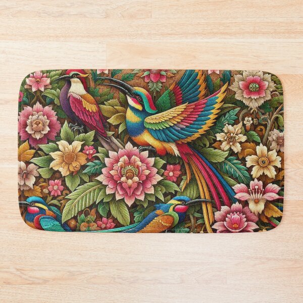 Item preview, Rainbow Bird in Flower Garden designed and sold by Illuministique.