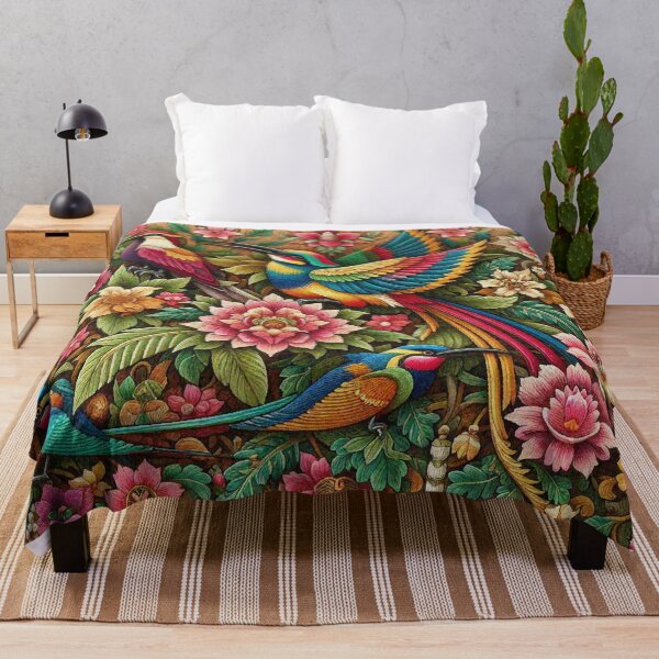 Item preview, Rainbow Bird in Flower Garden designed and sold by Illuministique.
