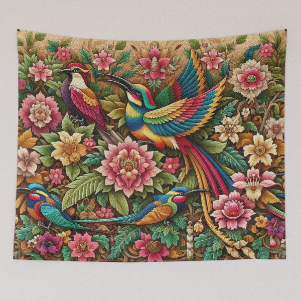 Item preview, Rainbow Bird in Flower Garden designed and sold by Illuministique.