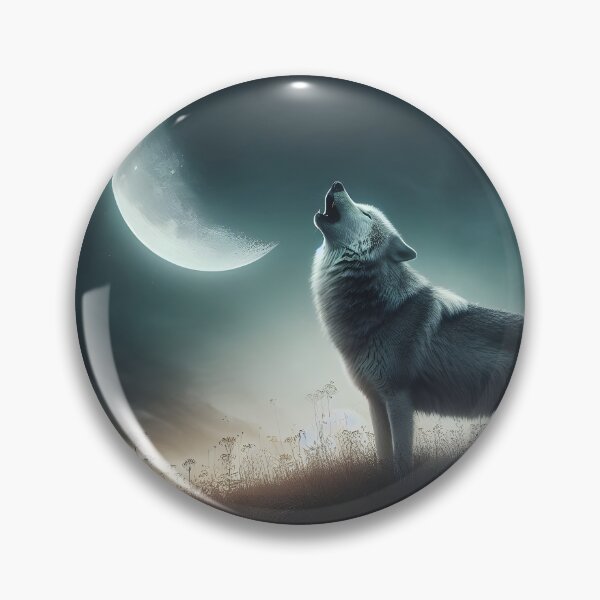 Artikelvorschau, Wolf heult den Mond an entworfen und verkauft von vrphotographysa.
